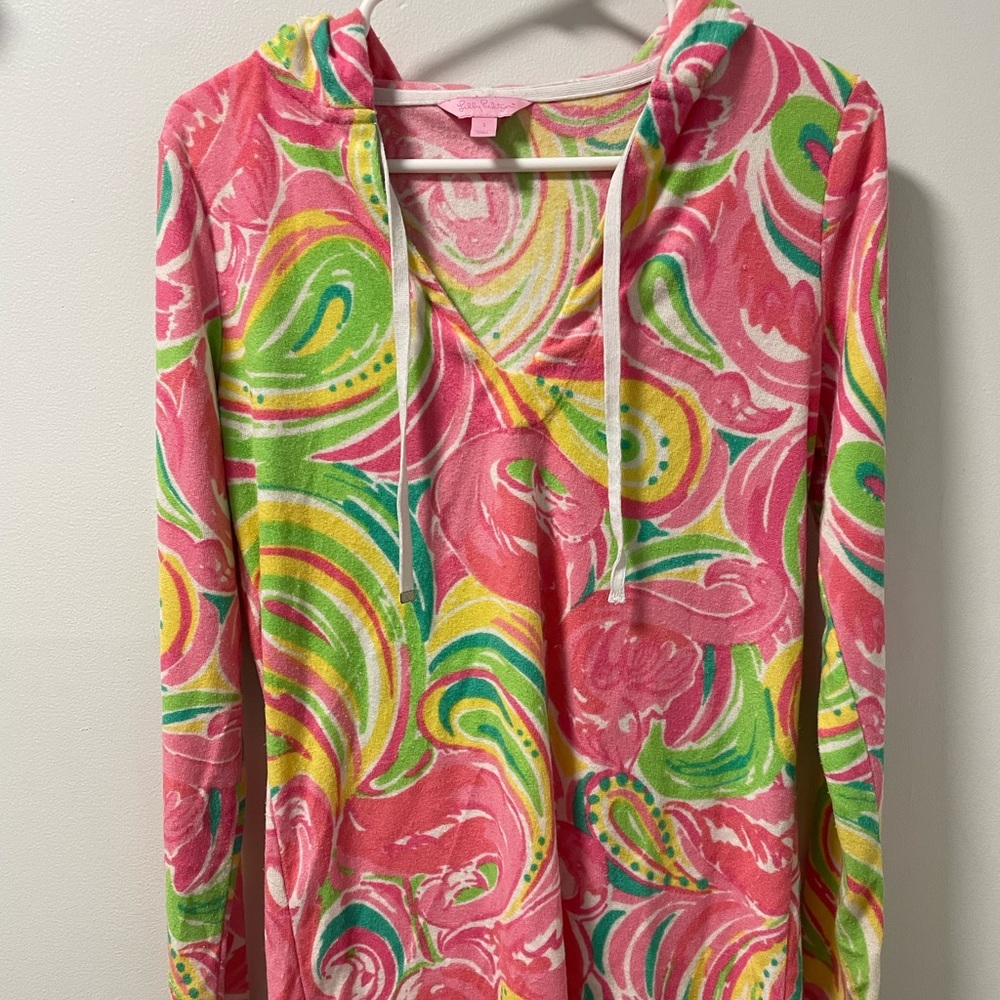 Swim cover up sweatshirt - terry cloth material